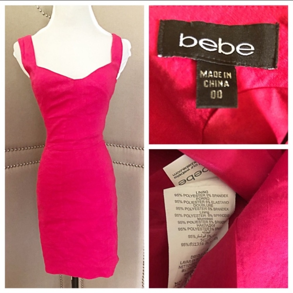 Bebe hot pink dress